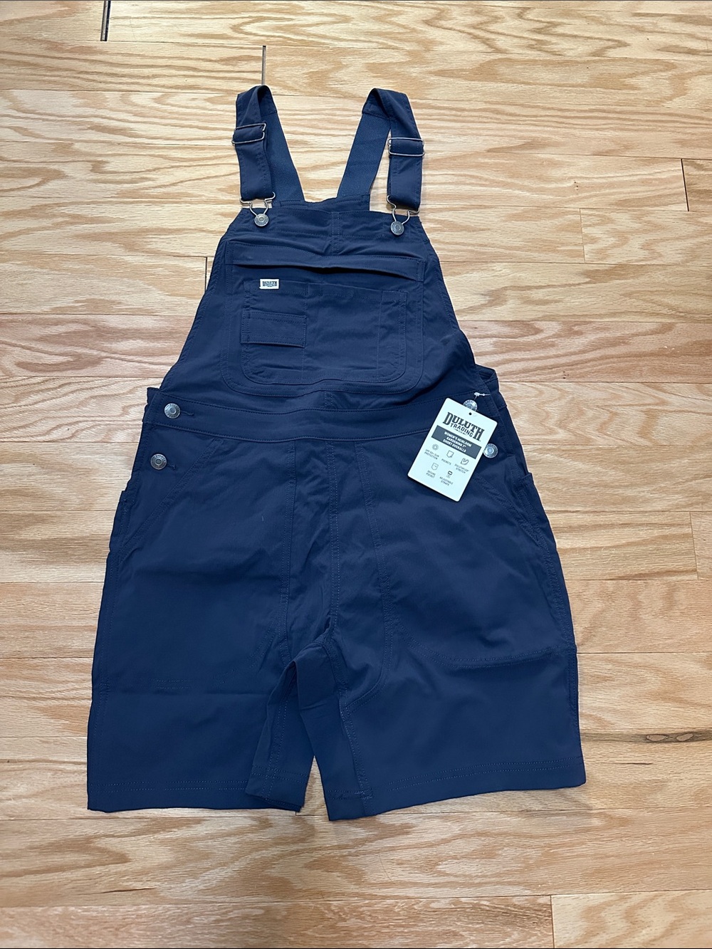 Duluth Trading Co Navy Short Bib Overalls